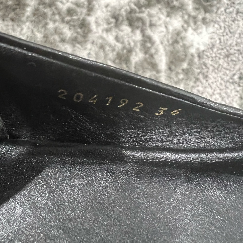 GUCCI Logo Hysteria Embellished Patent Ballerina Flats - Picture 5 of 10